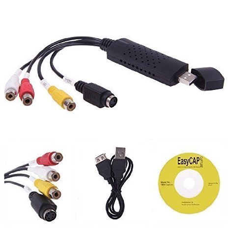 YXGOOD EasyCAP Audio Video USB Video Capture Card VHS VCR TV to DVD Converter Adapter