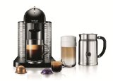 Nespresso VertuoLine Coffee and Espresso Maker with Aeroccino Plus Milk Frother Black