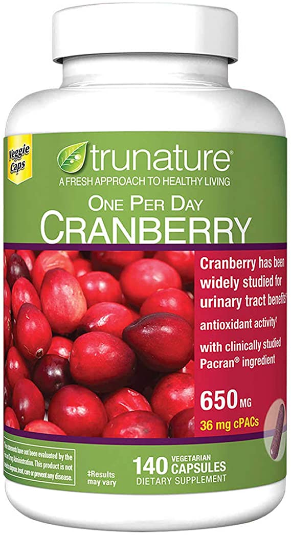 Trunature ONE PER Day Cranberry 650 mg 2 Packs (140 Capsules)