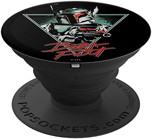 Star Wars Boba Fett Take Aim Splatter Triangle PopSockets Grip and Stand for Phones and Tablets