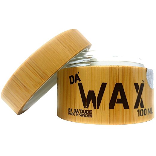 Da'Dude Da'Wax Extra Strong Hold Hair Styling Wax - Matte Finish - Long Lasting in a Luxury Wooden Tub & Gift Bag 100 ml by Da'Dude