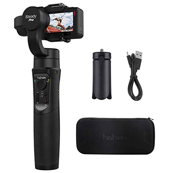 Hohem iSteady Pro 3-Axis Handheld Gimbal Stabilizer, APP Controls for Auto Panoramas,12h Run-Time, Time-Lapse & Tracking for Gopro Hero 6/5/4/3, Yi Cam 4K, AEE, SJCAM Sports Cams (iSteady Pro)