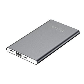 Yoobao G01 4000mAh Portable Charger Bank Ultra Thin and Slim Power Bank with High Speed Charging, Lightning & Micro Inputs External Battery for iPhone, Samsung Galaxy, HTC and More-Grey