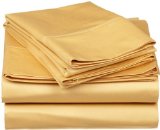 Solid Gold 300 Thread Count King size Sheet Set 100  Egyptian Cotton 4pc Bed Sheet set Deep Pocket By sheetsnthings
