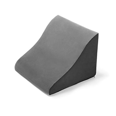 Berkie Back Rest Memory Foam Back & Lumbar Pillow, Grey/Black