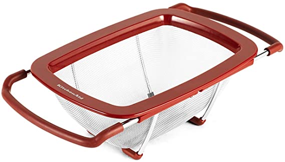 KitchenAid KG867ASSTCAN Expandable Colander, Red/Black