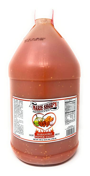Marie Sharp's Hot Habanero Pepper Sauce, 1 Gallon, 128 Ounce