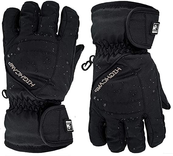 Highcamp Kids Boy Girl Waterproof Ski Snow Gloves Cold Weather Warm Winter Gloves