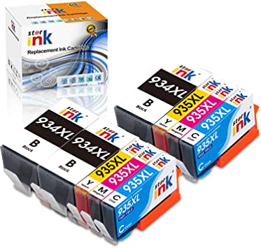 Starink 934 935 XL 934XL 935XL Compatible Ink Cartridge Replacement for HP OfficeJet Pro 6230 6812 6815 6820 6830 6835 6220 Printer, 9 Packs(Black Cyan Magenta Yellow)