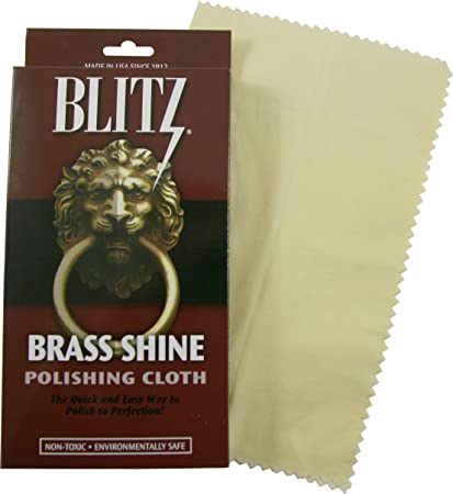 Blitz Premium Brass Shine Cloth for Cleaning and Polishing, Made in the USA, Nontoxic and Environmentally Friendly, 2 Pack