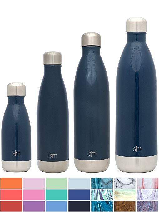 Simple Modern Wave Water Bottle - Vacuum Insulated Double Wall 18/8 Stainless Steel - 4 Sizes in 40  Styles