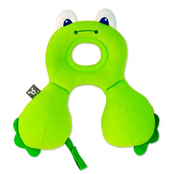 BenBat Infant Headrest & Neck Support Pillow,  0-12 months, Frog