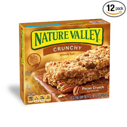 Nature Valley Granola Bars, Crunchy, Pecan Crunch, 8.94 Ounce (Pack of 12)