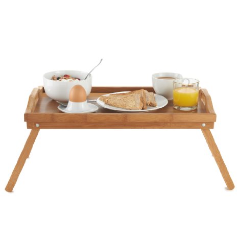 VonHaus Bamboo Lightweight Breakfast Tray Free 2 Year Warranty