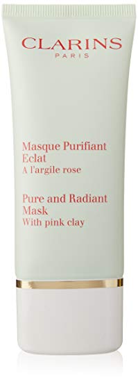 Clarins Pure and Radiant Cleanser Mask with Pink Clay for Unisex, 1.7 Ounce