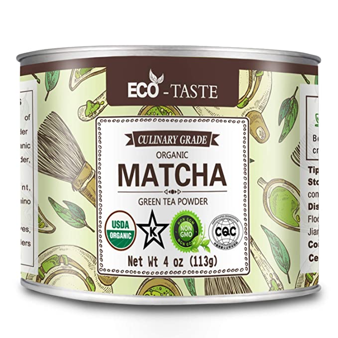 Organic Matcha Green Tea Powder,USDA Organic Certified,Culinary Grade (Perfect for Smoothies, Lattes, Baking,Cake), 4 Ounces