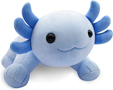 Axolotl Plush Toys 10.5'' Soft Cute Axolotl Stuffed Animal, Kawaii Axolotl Plushie Pillow Doll, Blue Axolotl Plush Toy Cute Axolotl Plush Toy Pillow for Kids Birthday Home Decoration