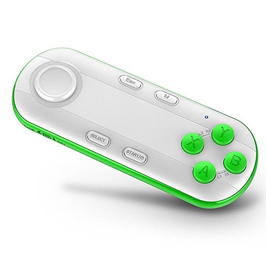 AnyGo ME-051 Mini Wireless Bluetooth Game Controller VR Remote Joystick and For Android IOS-Green