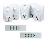 Instapark ORC Series Indoor Programmable Wireless Electrical Outlet OnOff Switch Remote Control Kit White 2 Remote Controls  5 Outlets