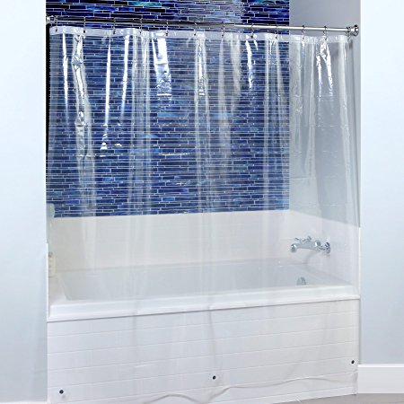 70" x 72" Mildew Resistant Heavyweight PEVA Shower Liner with Microban in Clear