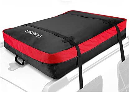 UMJWYJ Car Roof Box Waterproof Cargo Bag,420D Nylon Strong Roof Bags Storage with Wide Straps for Traveling Cars Vans Suvs（10 Cubic Feet）