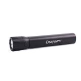 iDeaUSA 2600 mAH Portable Backup Battery Charger Power Bank with Flashlight Mobile Power Source for Smart Phones and Tablets 2600mAh Black