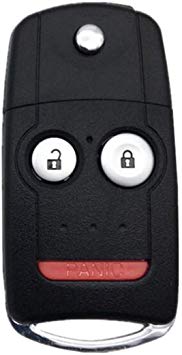 Key Fob Keyless Entry Remote Flip Shell Case with Pad fit for Acura TL TSX RDX Flip Keys