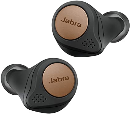 Jabra Elite Active 75t True Wireless Bluetooth Sports Earbuds, Compact Design, 4th Generation, Voice Assistant Enabled, 28 Hours Battery, Charging Case Included - Copper Black