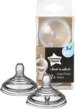 Tommee Tippee Closer To Nature Teats x2 - Medium flow