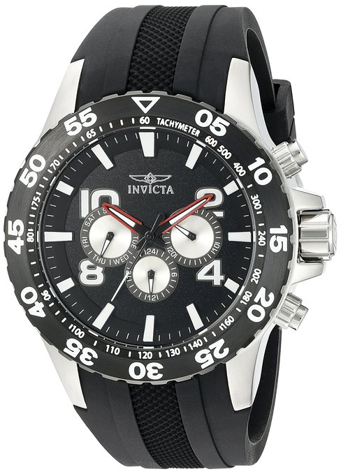 Invicta Men's 20375SYB Aviator Analog Display Swiss Quartz Black Watch