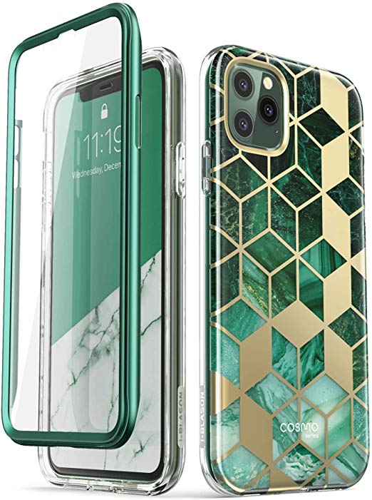 i-Blason Cosmo Series Case for iPhone 11 Pro 5.8 inch, Slim Full-Body Stylish Protective Case with Built-in Screen Protector (Green)