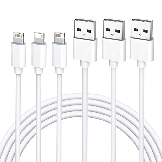 iPhone Charger [MFi Certified] 3Pack 10FT Lightning Cable S-10WH iPhone Charging Cable Cord Compatible iPhone 12/12 Pro/11 Pro/11 Pro Xs MAX XR X 8 8 Plus 7 7 Plus 6 6s 6 Plus SE 5 iPad iPod-White