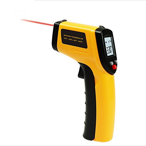 -50~320℃ Non-contact Digital Infrared Thermometer Temperature Gun with Laser Yellow/Black