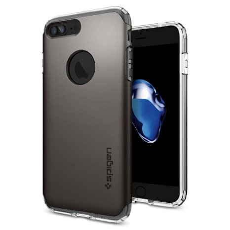 iPhone 7 Plus Case, Spigen [Hybrid Armor] AIR CUSHION [Gunmetal] Clear TPU / PC Frame Slim Dual Layer Premium Case for Apple iPhone 7 Plus - (043CS20697)