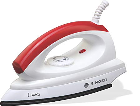 Singer Liwa 1000-Watt Dry Iron (White/Red)