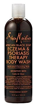 Shea Moisture African Black Soap Eczema Psoriasis Medicated Cleanser for Sensitive Skin 12 oz