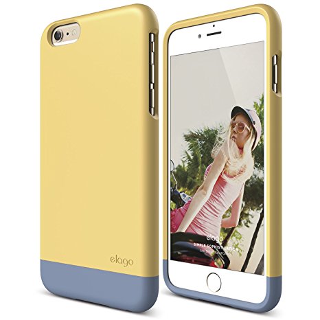 iPhone 6 Plus Case, elago [Glide][Creamy Yellow / Royal Blue] - [Mix and Match][Premium Armor][True Fit] – for iPhone 6 Plus Only