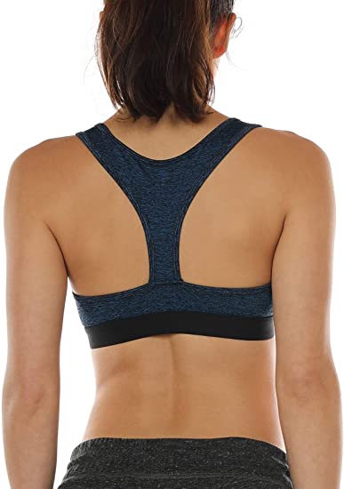 icyzone Racerback Sports Bras for Women - Women's Activewear Top, Workout Clothes, Running Yoga Bra