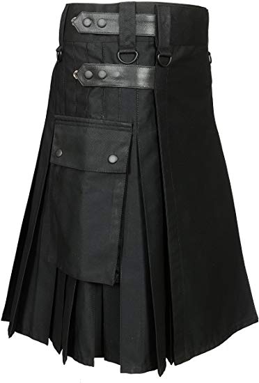 Men 's Black Utility Kilt