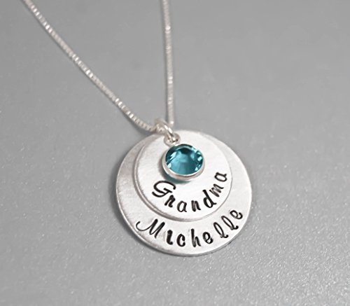 Pendant personalized, Grandma, Grammy, Nana, mom, mommy, name..... 2 disc, On a necklace