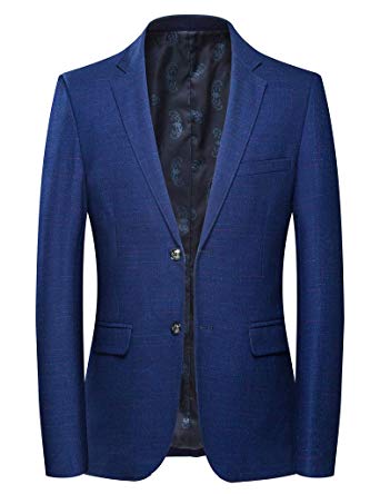 INSFITY Men's Slim Fit Wool Blend Sport Coat Blazer Jacket