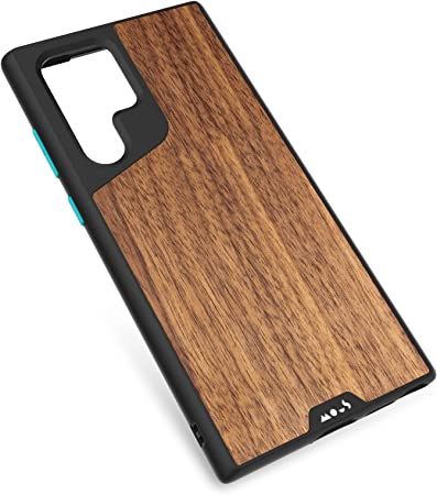 Mous - Protective Case for Samsung Galaxy S22 Ultra - Limitless 3.0 - Walnut - No Screen Protector