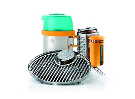 BioLite CampStove Bundle with CampStove, Portable Grill and KettlePot Attachments and USB FlexLight