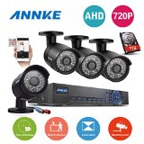 Annke 8CH 720P Analog HD DVR with 1TB HDD 4 DayNight 720P 10 MP AHD CCTV Camera Systems Weatherproof Surveillance Camera System HVRDVRNVR 3 in 1 Scan QR Code Quick Remote Access