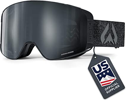 Wildhorn Pipeline Ski Goggles - Wide View Anti-Fog Unisex Cylindrical Snowboard Goggles