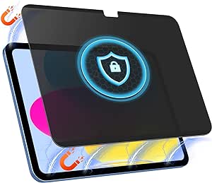 MoKo Screen Protector for iPad 10th Generation 10.9 Inch 2022, Magnetic Anti-Fingerprint PET Screen Protector Film with Efficient Privacy Protection for iPad 10 Generation 2022 Release, Matte