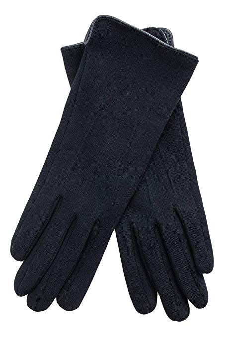 EEM ladies fine knitted cotton gloves with touch function, warm, sporty, smartphone