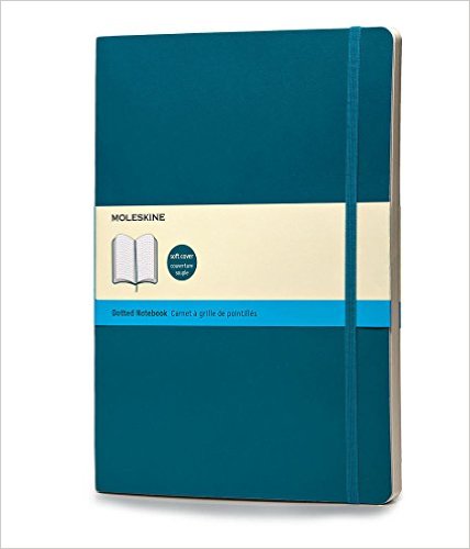 Moleskine Classic Colored Notebook, Extra Large, Dotted, Underwater Blue, Soft Cover (7.5 x 10)