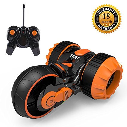 RC Stunt Car, Radio Control Racing Stunt Car Six Channel Double Sided 360 Degree Spins Rolling Flip the Stunt Actions Cool Styling