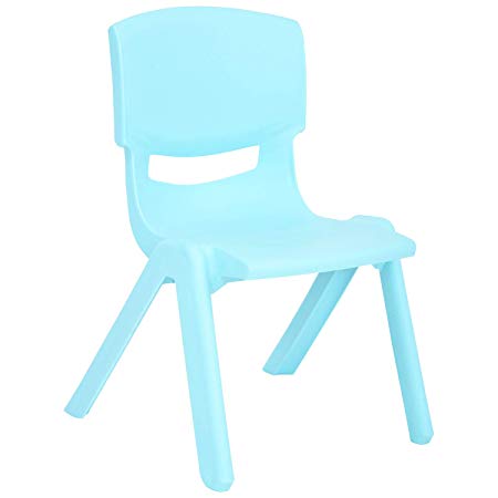 JOON Stackable Plastic Kids Learning Chairs, 20.8x12.5 Inches, The Perfect Chair for Playrooms, Schools, Daycares and Home (Baby Blue)